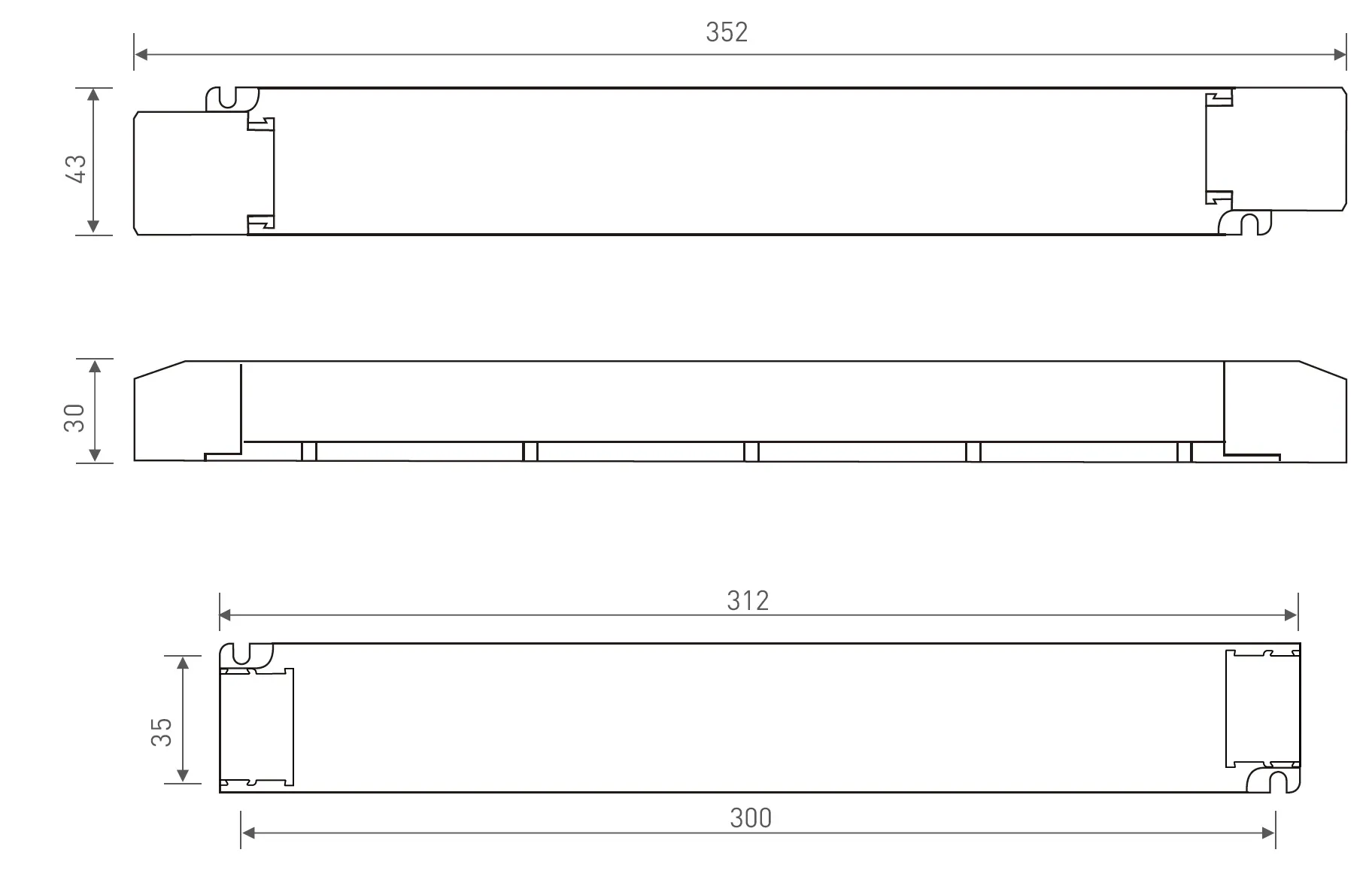 0-10V/1-10V/10V PWM/RX/Push DIM, 0-100% Dim, CV 150W, 24Vdc 6.25A, 200-240Vac, IP20, 5yrs Warranty. LM-150-24-G1A2  LTECH Constant Voltage